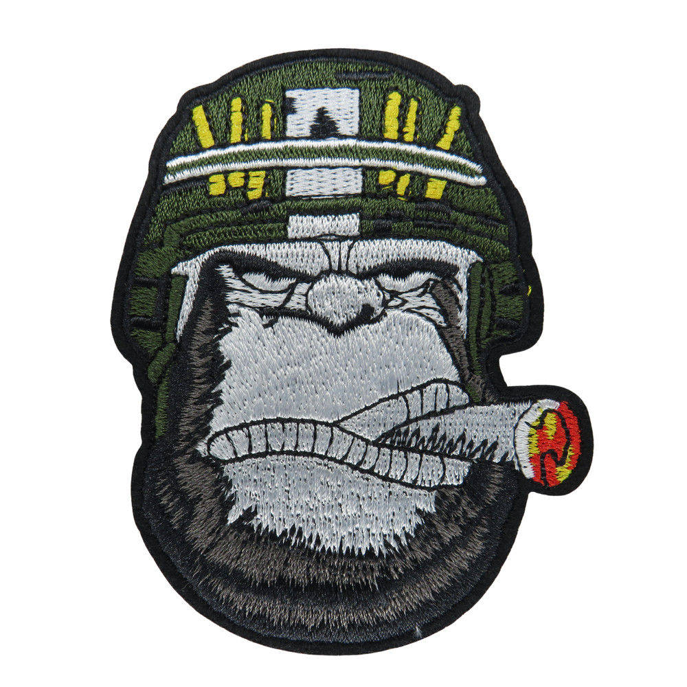 Gorilla with cigar patch patch iron on patch biker punk patch iron on