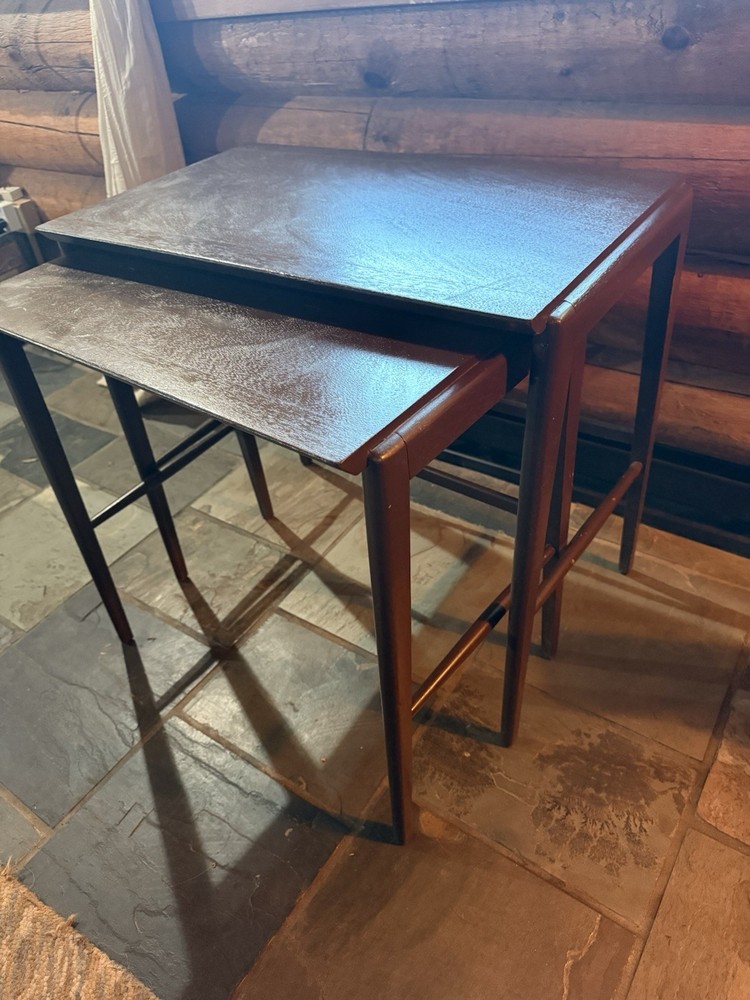 Pair Of 2 Nesting Tables Mid-Century Danish Modern Scandinavian