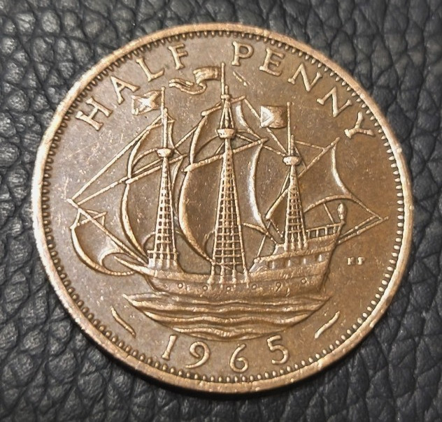 1965 Great Britain Half Penny Coin