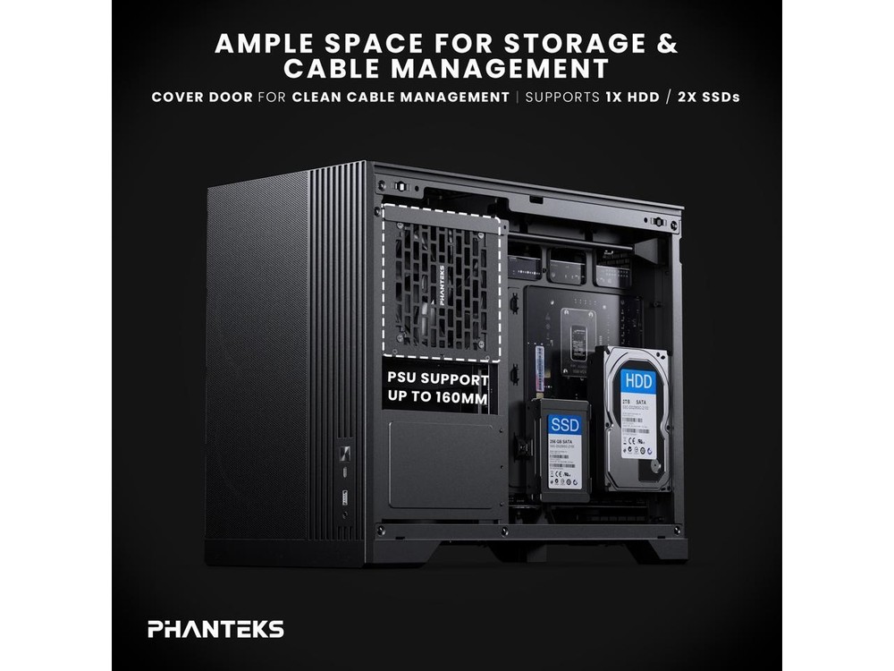 Phanteks XT M3, Compact Micro-ATX Gaming Chassis, High Airflow Performance Mesh,