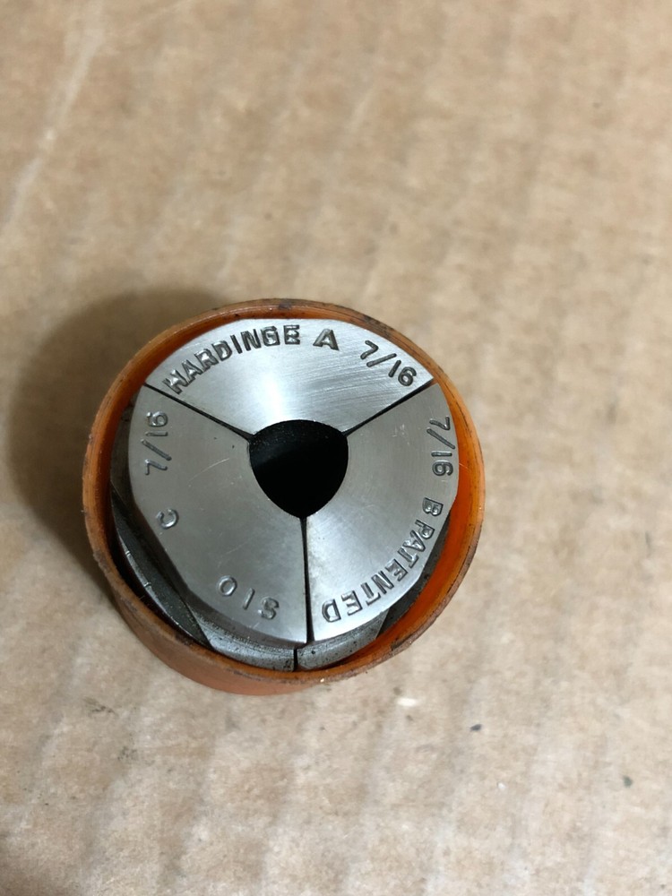 HARDINGE ( 7/16'' ) S-10 SMOOTH ROUND COLLET PADS