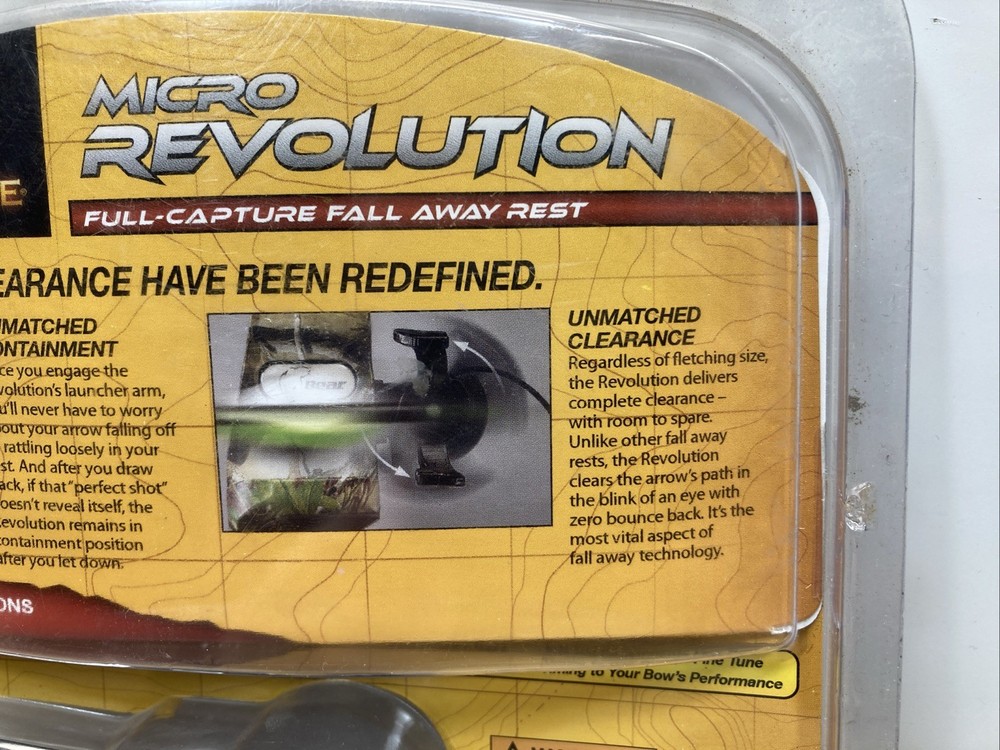 Trophy Ridge Archery Micro Revolution Full-Capture Fall Away Rest LEFT Hand NOS