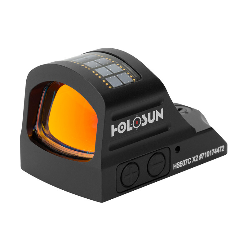 Holosun Open Reflex Optical Red Dot Sight HS507C X2 with Cleaning Cloth Bundle