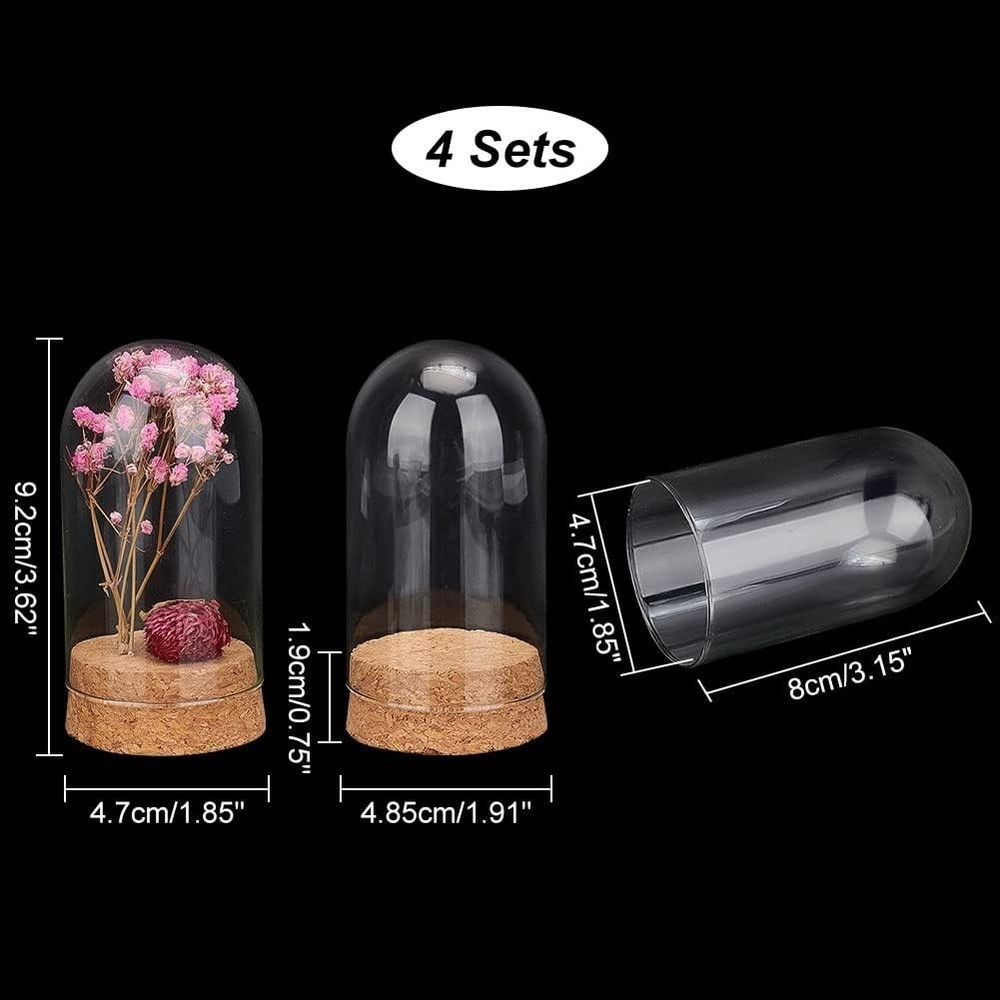 Multi-Purpose Decorative Glass Jars with Cork Base - Perfect for DIY Projects