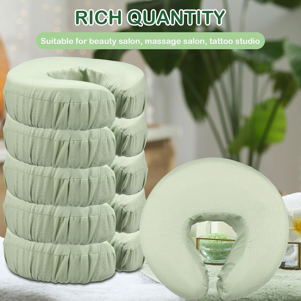 12 Pcs Face Cradle Covers for Massage Head Rest Microfiber Reusable Soft Thicker