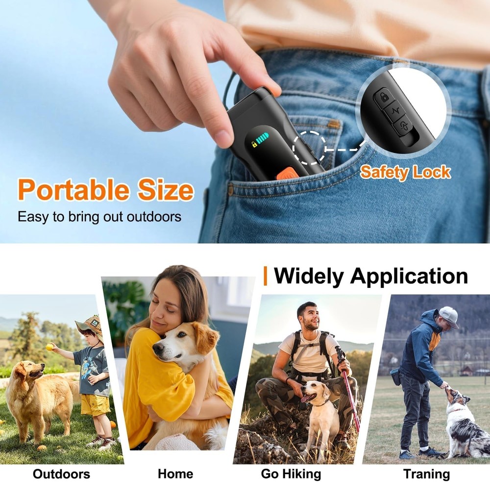 Ultrasonic Dog Bark Deterrent - 3-in-1 Training Tool
