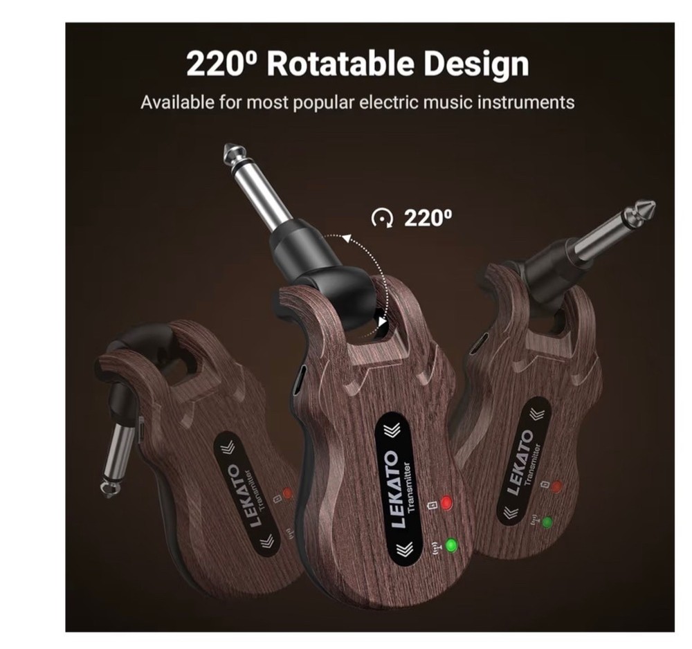 Wireless Guitar System 5.8 Wireless Guitar Transmitter Receiver Rechargeable