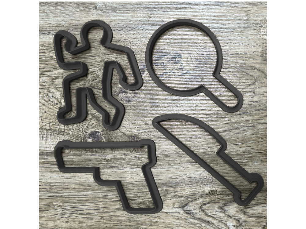 Murder Mystery Cookie Cutter Set