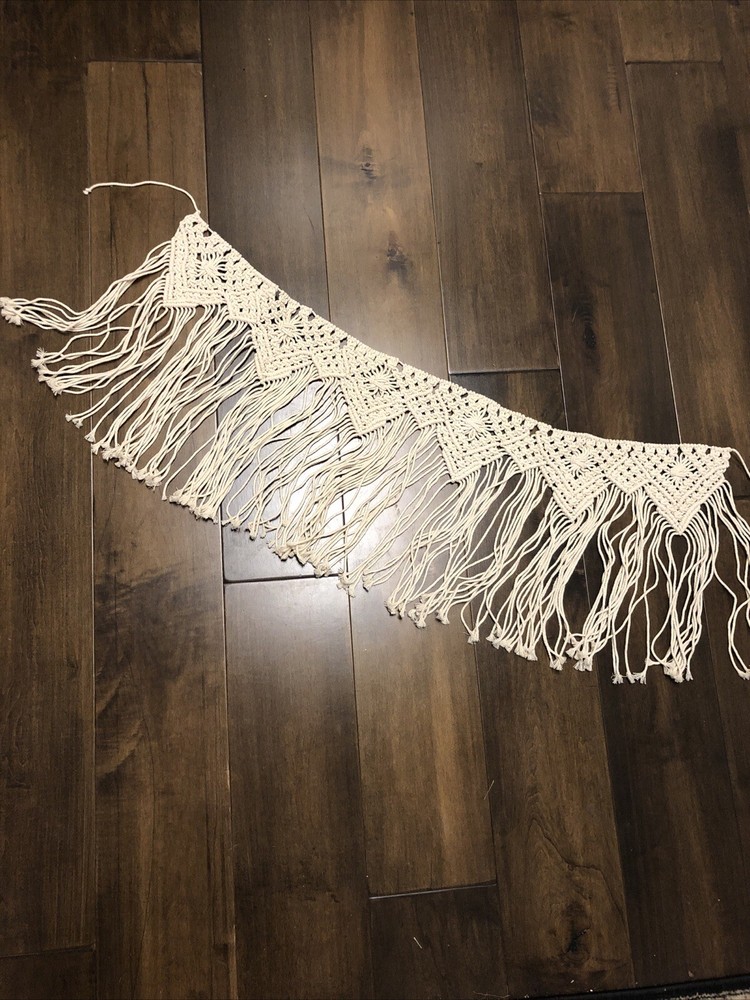 Macrame 38” X 14.5” Tan