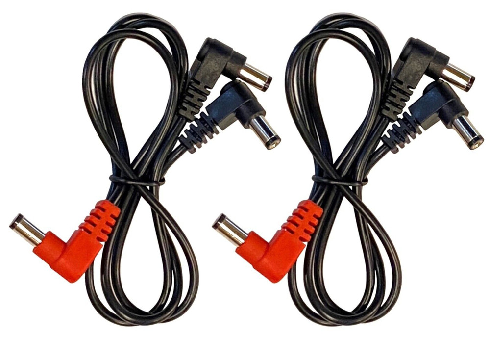 (2) Pack 2-Way Split Effects Pedal DC Power Cables for ONE SPOT CS6 Power Supply