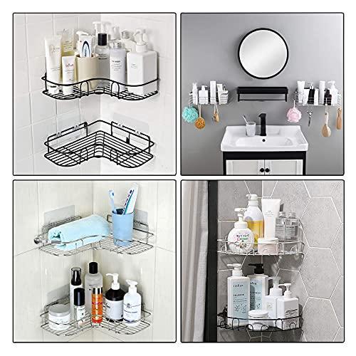 8 Pack Shower Caddy Adhesive Hooks Replacement, Strong sticker Hooks for