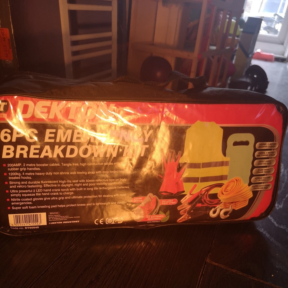 DEKTON 6PC EMERGENCY CAR BREAK DOWN KIT
