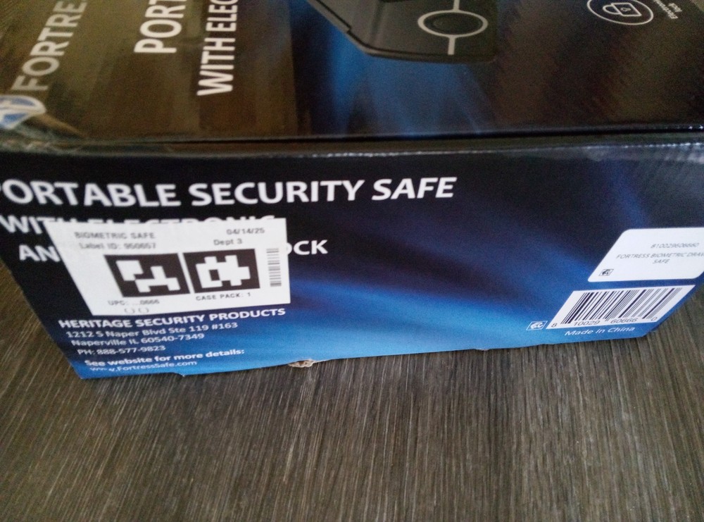NEW Fortress Portable Security Biometric Safe Electronic Lock.