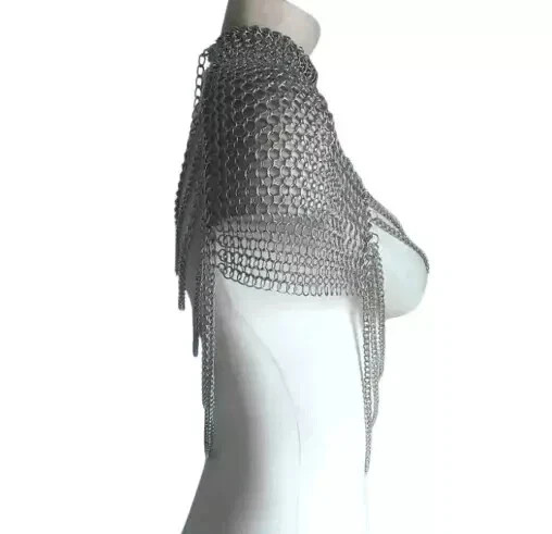 Chainmail Collar Shoulder Armor Adjustable Chainmail