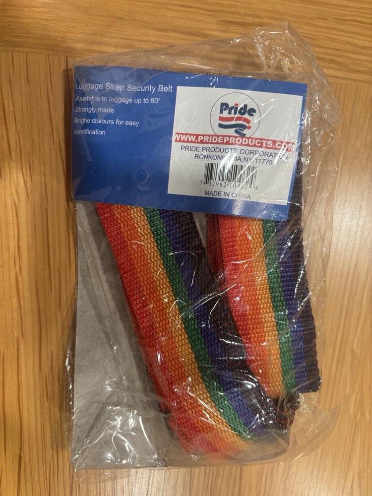 Rainbow Colored Luggage Strap Brand New