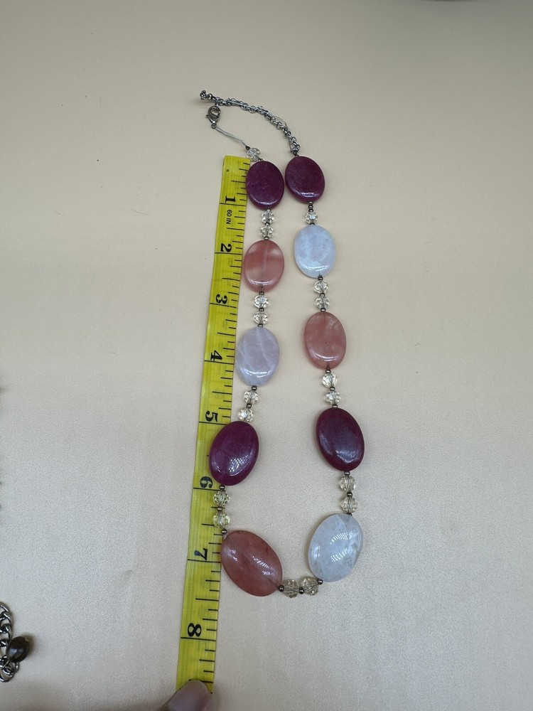 Different Gemstone Beaded Necklace
