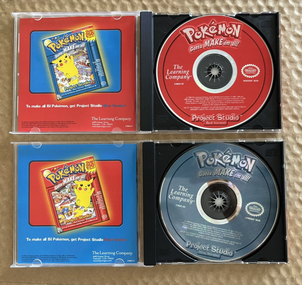 Pokémon Project Studio Red & Blue version by The Learning Company