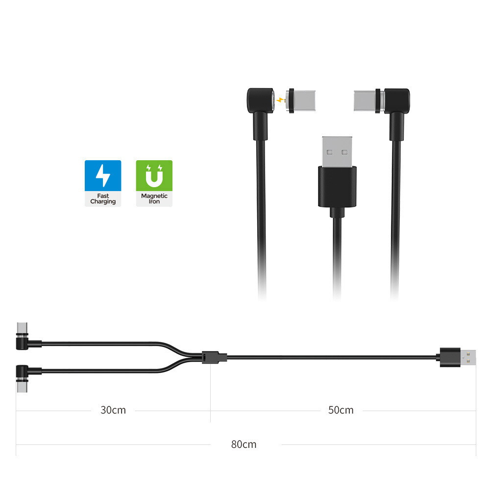 PSVR2 handle One Out Two Magnetic Suction Charging Wire for Switch/PS5 Handle