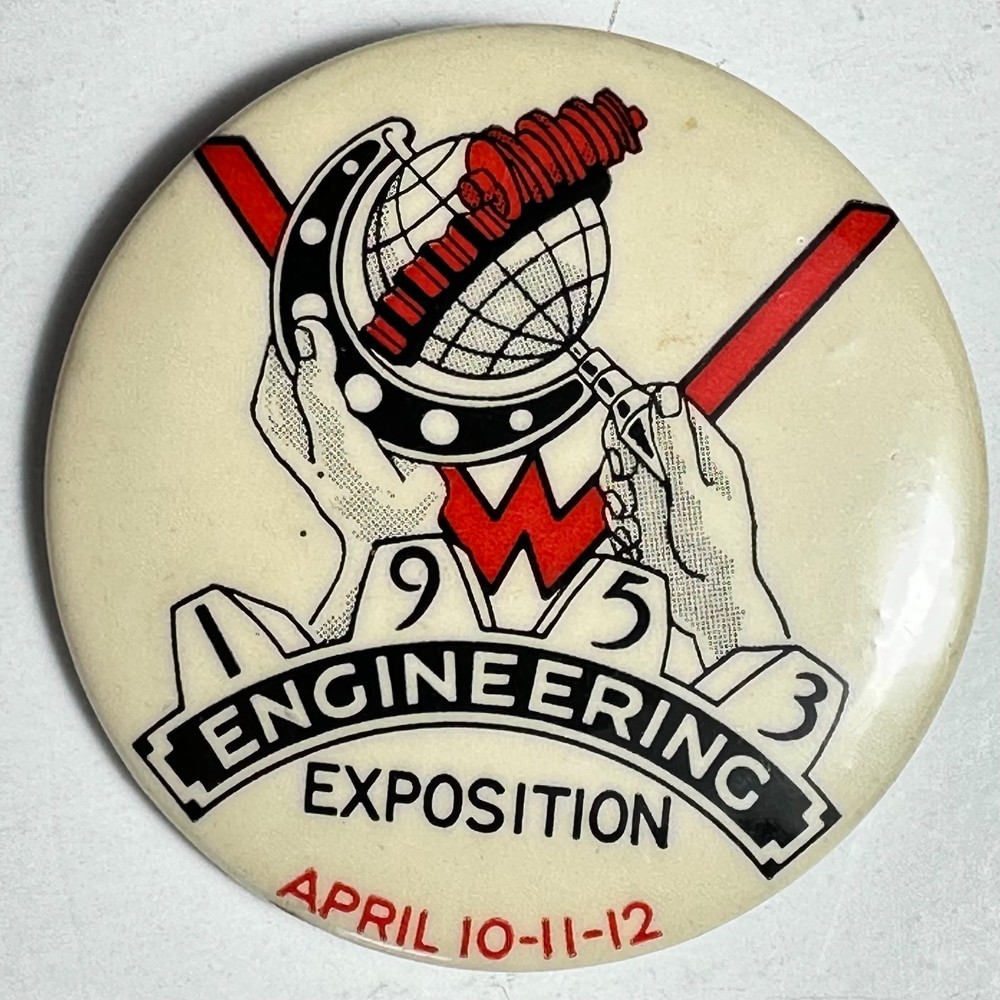 1953 Engineering Expo St Louis Button Co 2.25" Celluloid Pinback