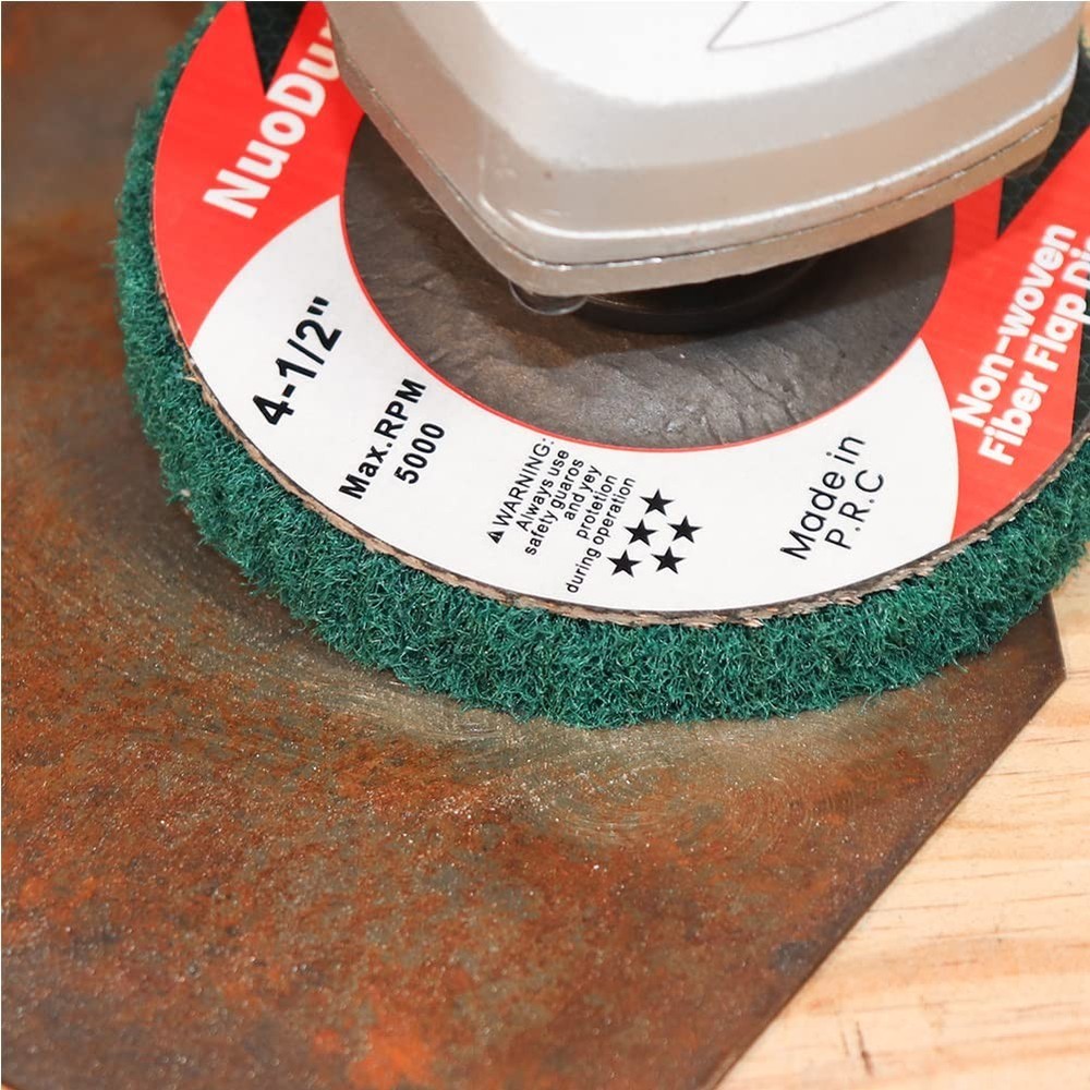 Durable Nylon Flap Discs Set - 10Pcs 4.5 Inch For Angle Grinders & Surface Prep