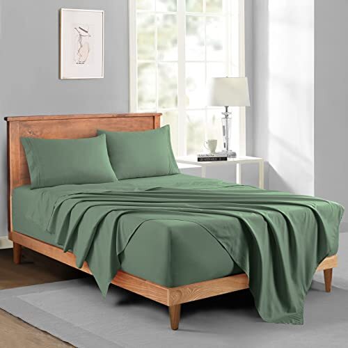 Manyshofu Extra Deep Pocket Queen Sheet Sets - Hotel Luxury 1800 Thread Count