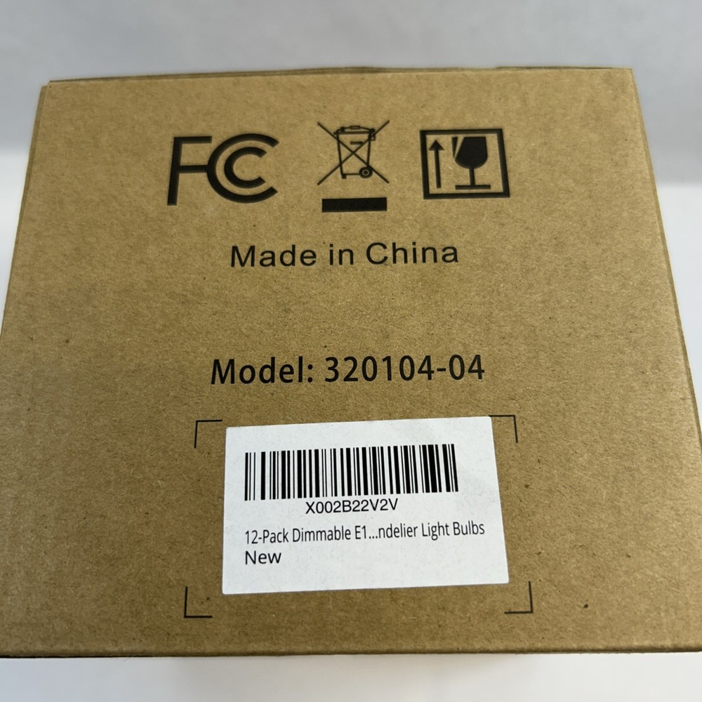 12 Pack Dimmable E12 Candle Light Bulbs LED 4W Candelabra Bulb