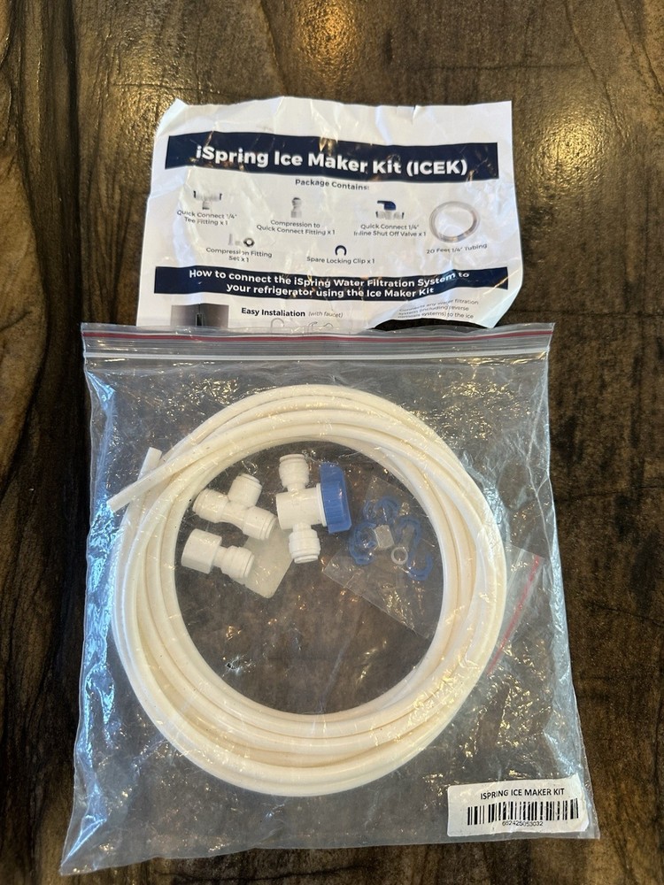 ICEK  ISPRING CONNECT SPRING WATER FILTRATION SYSTEM REFRIGERATOR ICE MAKER KIT