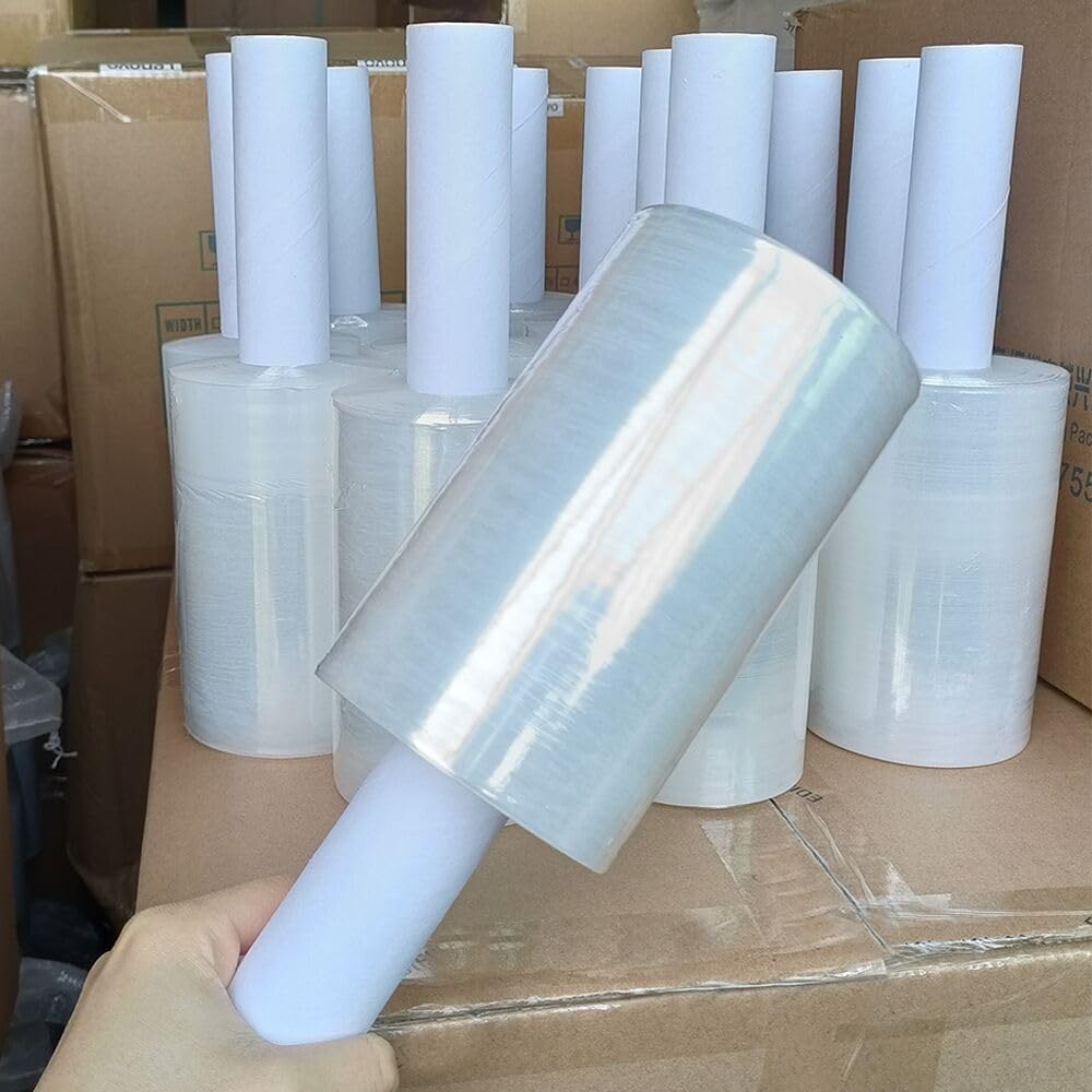 Clear Stretch Wrap 6"×1000' Plastic Roll for Moving 6'' clear,