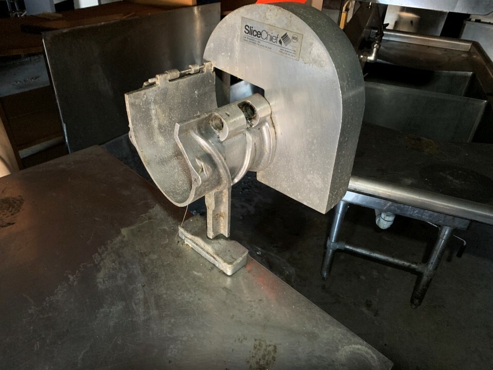 John boos Custom Cutting Table w/ SliceChief Table Mount