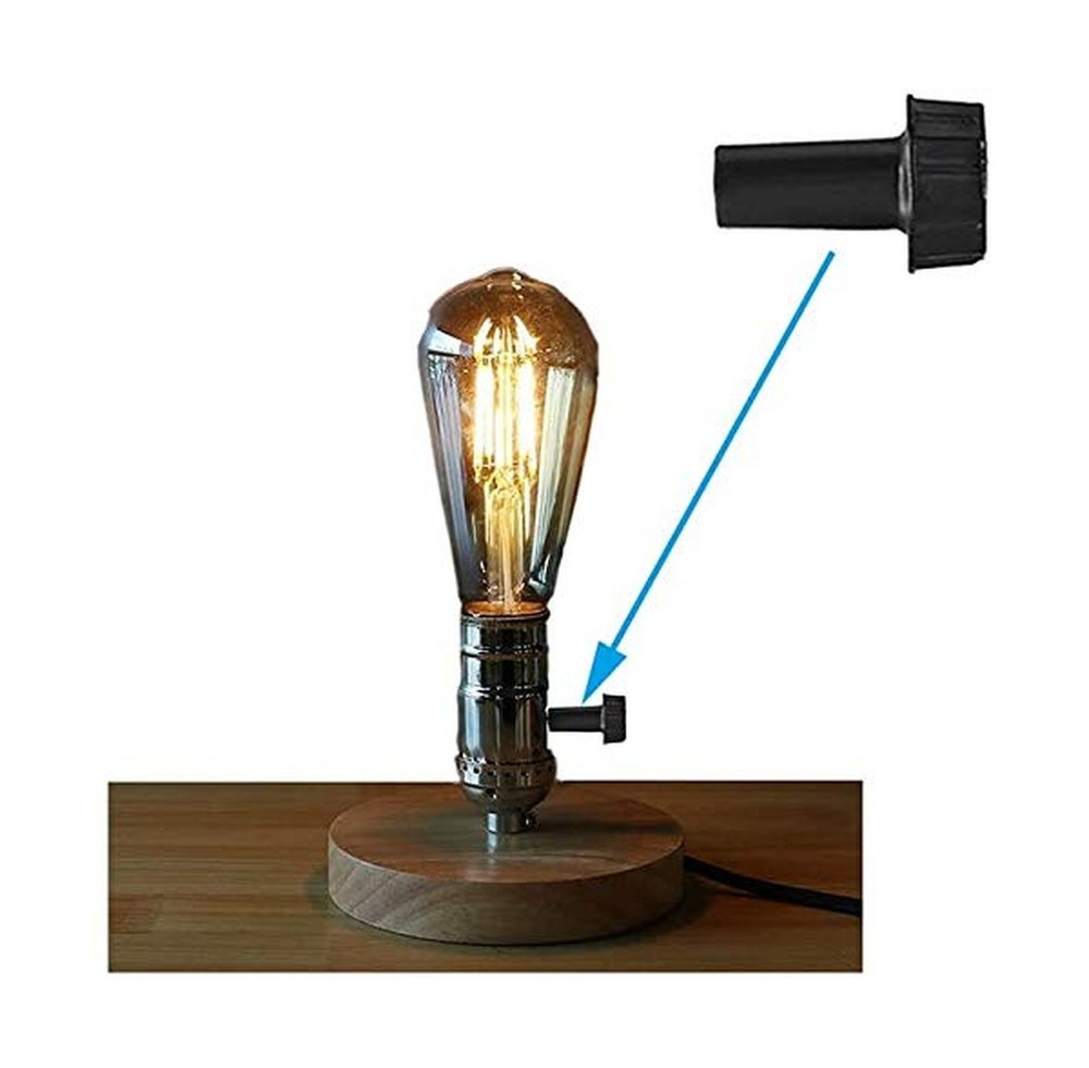 4 Pack On/Off Replacement Light Lamp Turn Switch Knobs, Black 4 Pack