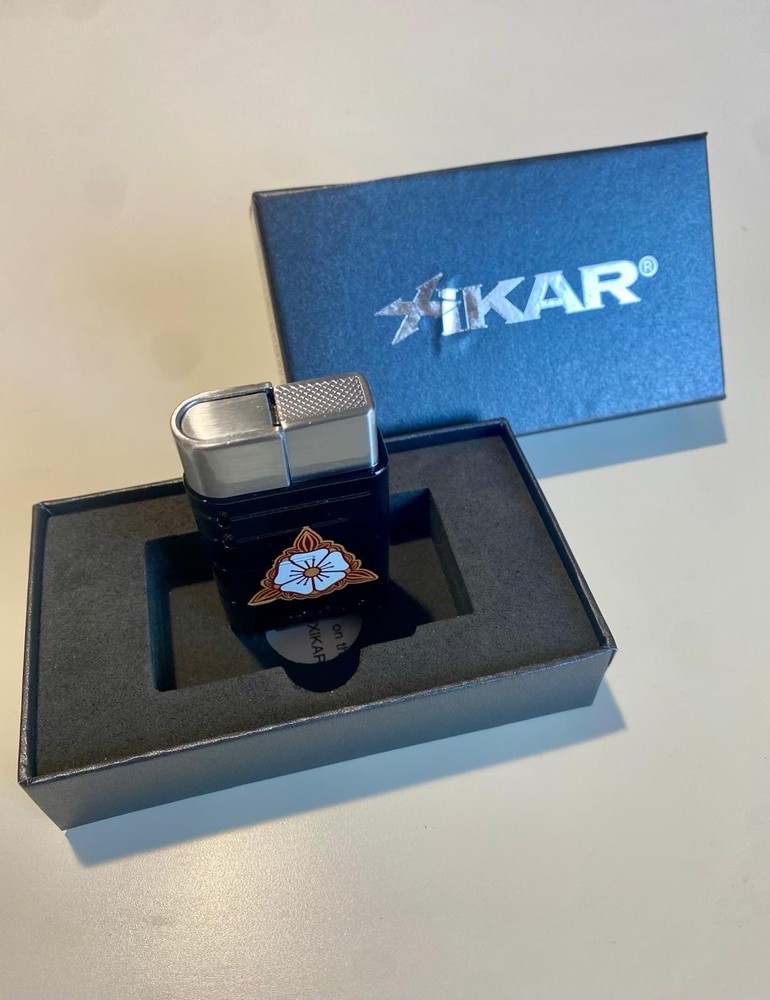 XIKAR Mayflower Cigar Lighter - Windproof Refillable Butane Torch - Rare Design