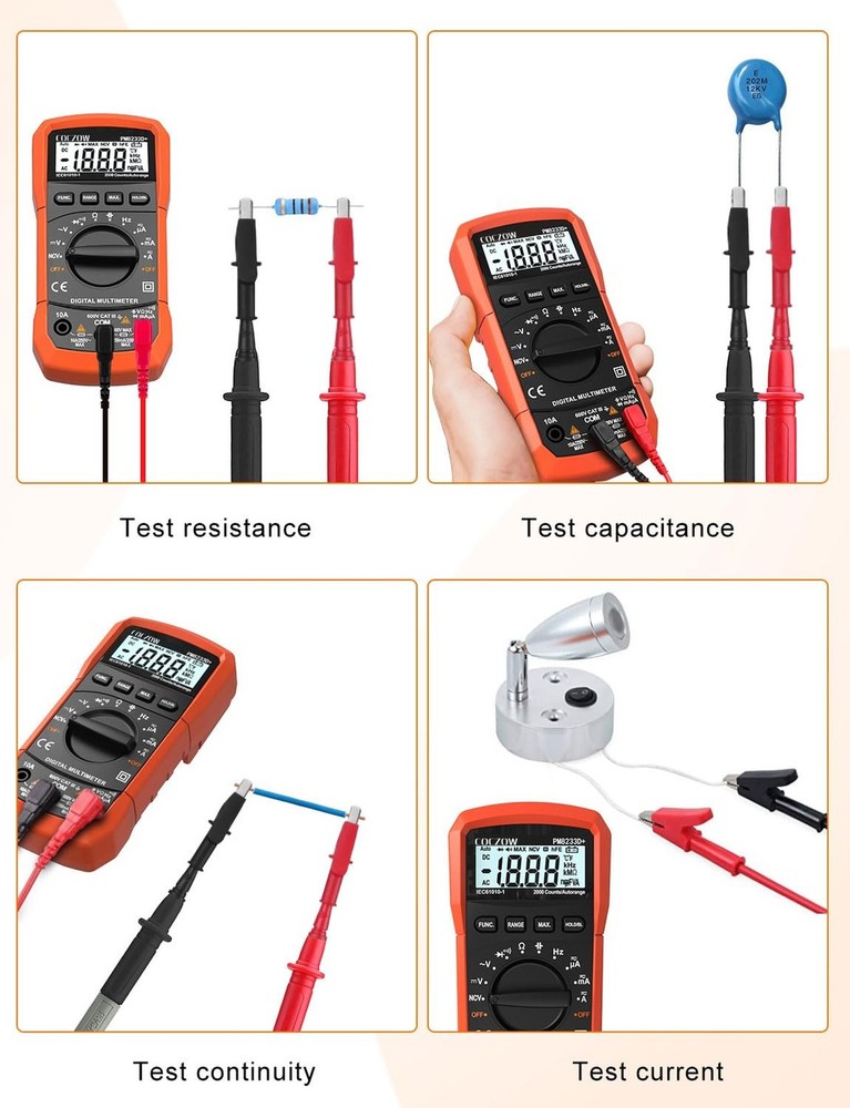 Digital Multimeter,Multimeter Tester, High Sensitivity Voltmeter Am... Fast Ship