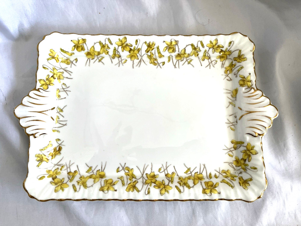 BROWN WESTHEAD MOORE Caldon Ware -England hand-painted rectangular tray.