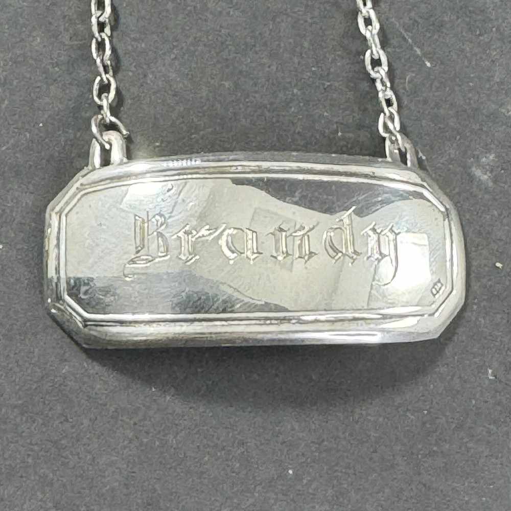 925 silver brandy liquor label