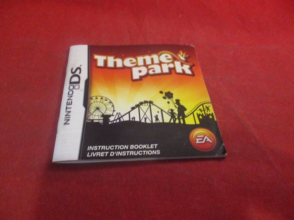 Theme Park Nintendo DS Instruction Manual Booklet ONLY