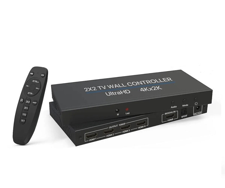 2X2 HD Multimedia Video Image Processor Screen Splicing 1080P Wall Controller