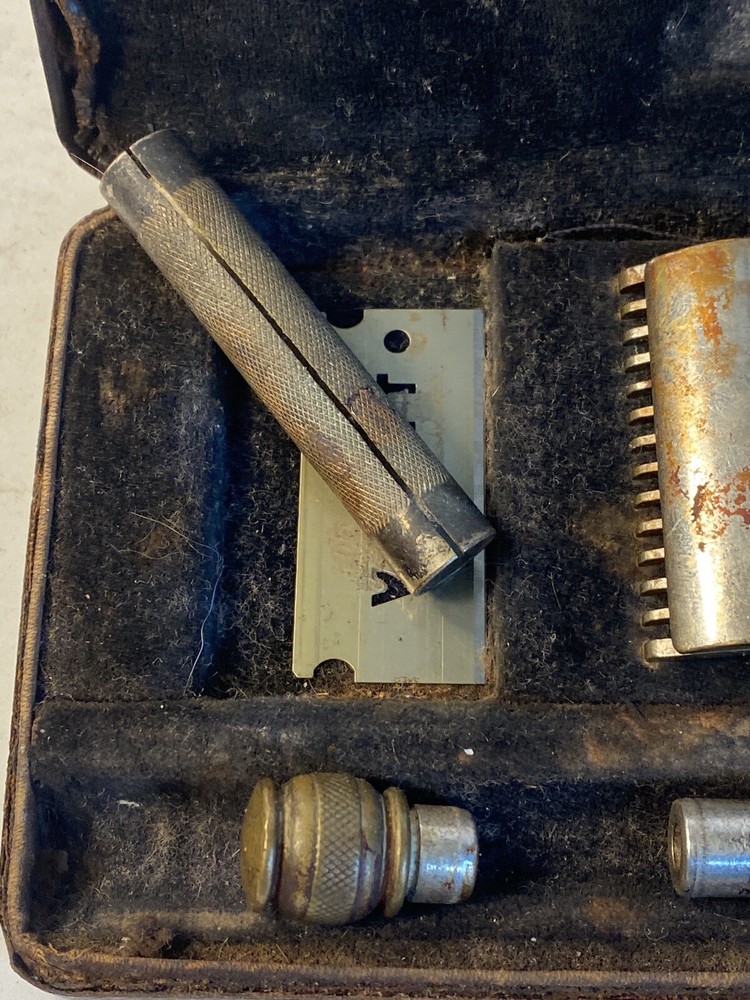 Gillette Razor Parts & Case 1920’s - 30’s