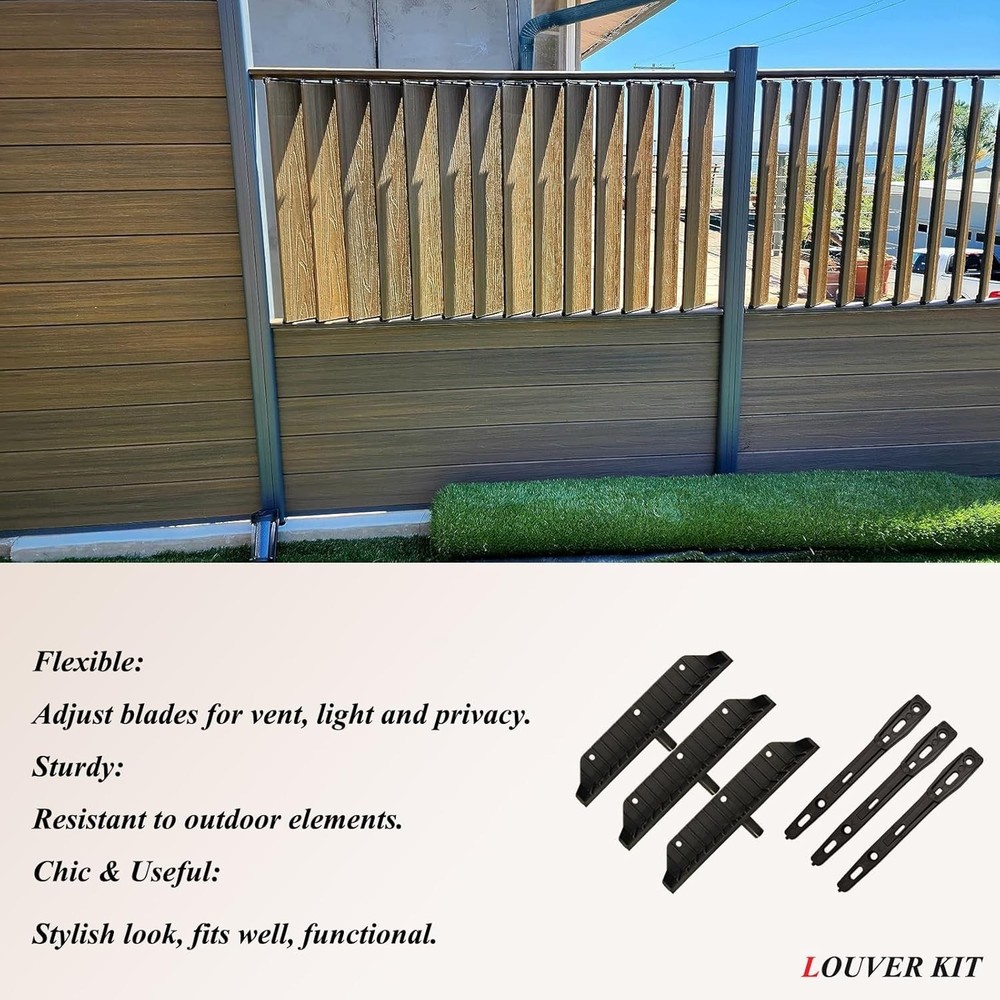 Louver Bracket Kit, Deck Sunblind System, Shutters Hardware System for Window...