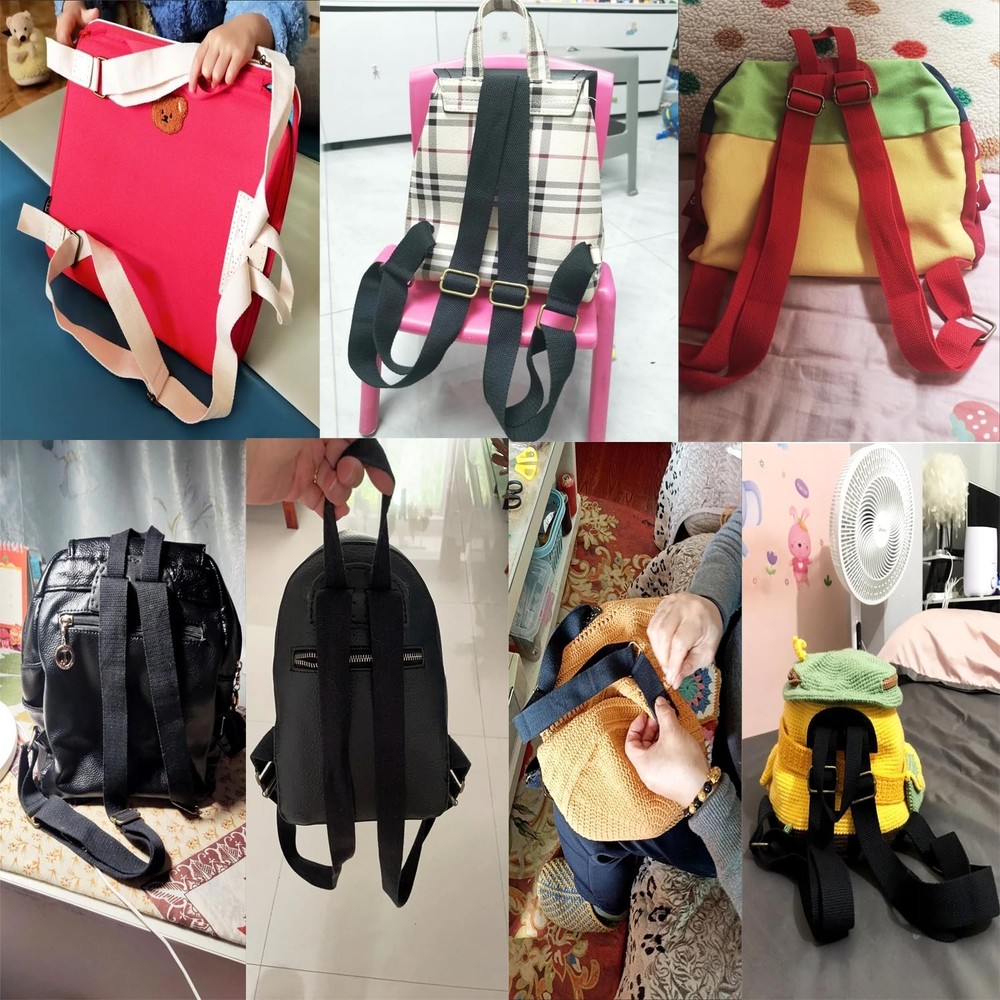 Backpack Straps Replacement Adjustable Canvas Shoulder Strap Sewing Mount Bel...