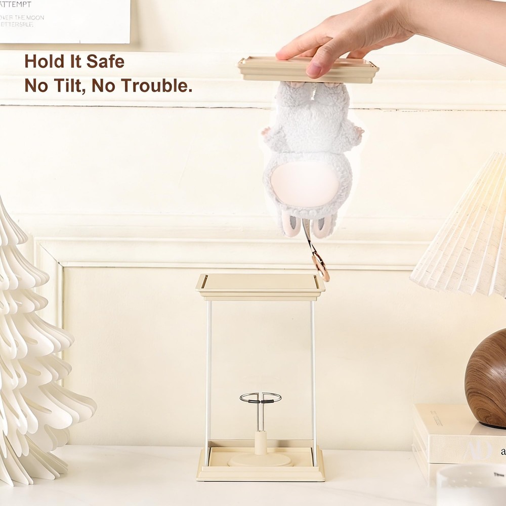 Clear Stackable Display Case , Transparent Display Box with Stand, Figurine D...