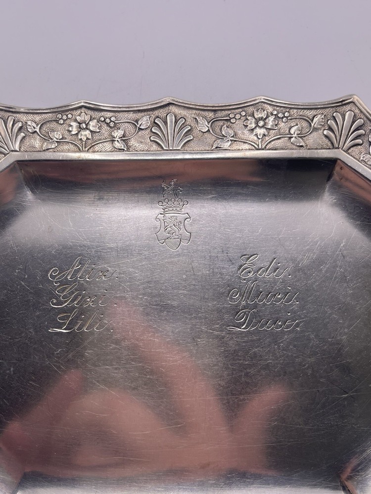Antique Austrian 800 Silver Tray