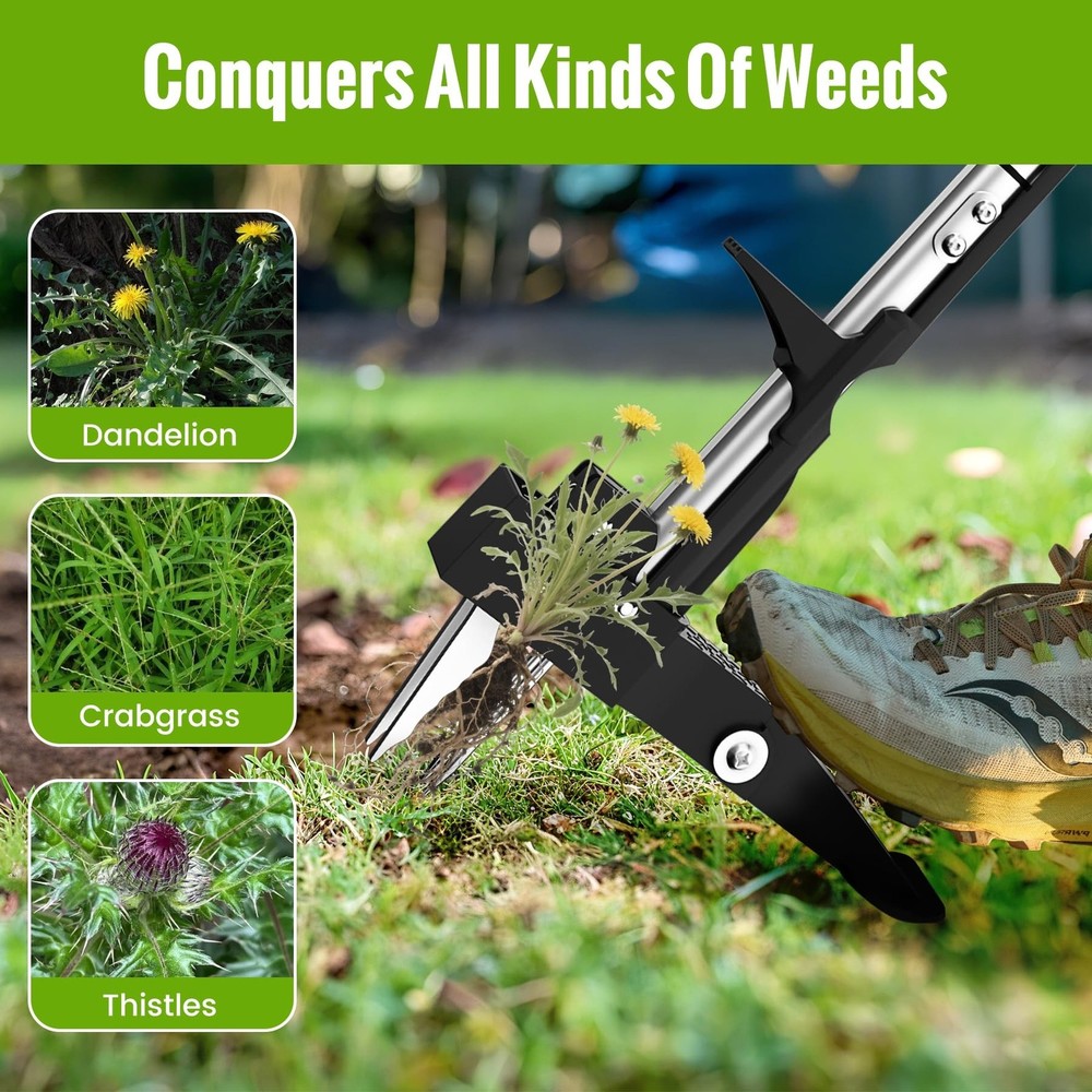 Weed Puller Tool - Dandelion Weed Puller Tool Stand Up Heavy Duty,Made with 4...