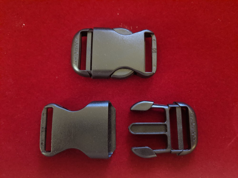 Large 2" Black Plastic Buckle