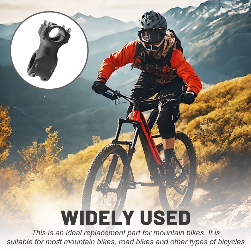 Ergonomic Aluminum Cycling Stem Compatibility With Multiple Bike Frame Types