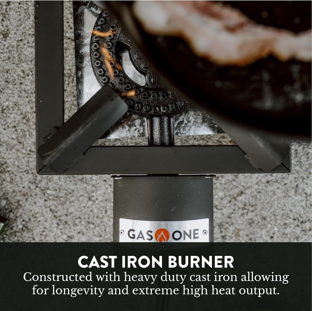 Professional Grade Propane Burner with Adjustable Regulator for Precise Cooking