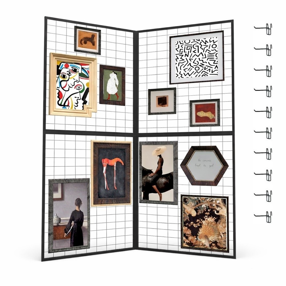 Display Grid Rack 2x5 ft Panel Detachable Stand Craft Art Gridwall Z Unit Tower