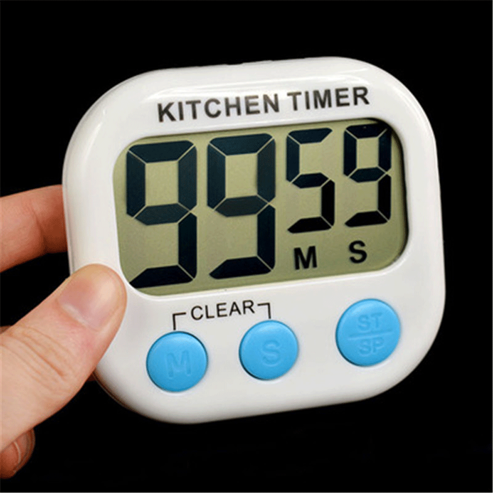 Timer Digital Large Magnet Cooking LCD Alarm Loud Count Down Clear 99min