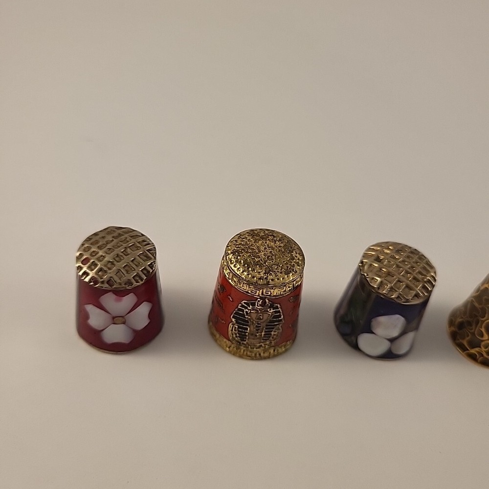 7 Vintage Decorative Thimbles
