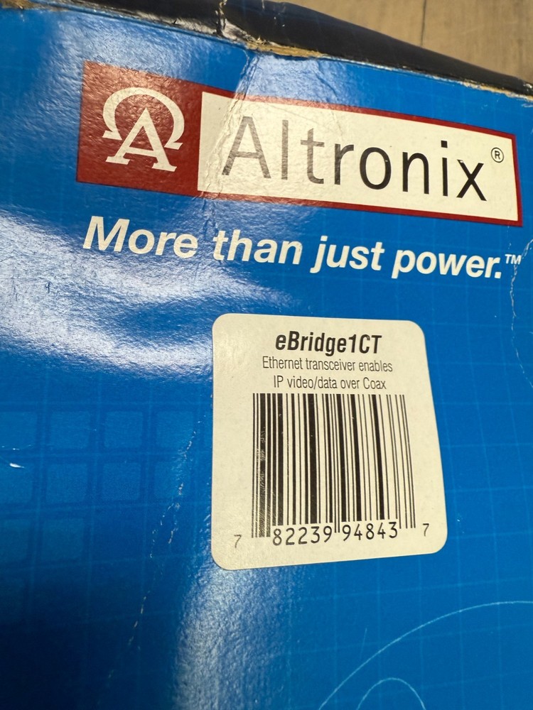 ALTRONIX eBridge1CT IP Over Coax Receiver UNIT ONLY New