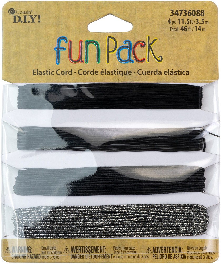 6 Pack - CousinDIY Stretch Cord-Multifilament Black - 34736088